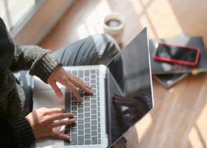 Thuiswerken met laptop